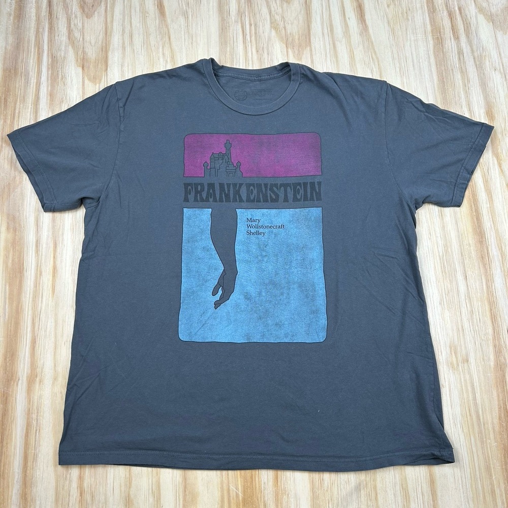 Mary Shelley T-shirt Out Of Print 2XL Frankenstein Literature Novel Monster
